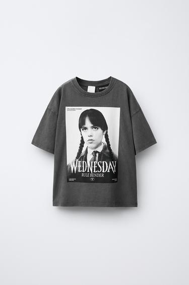 WEDNESDAY © FADED-EFFECT T-SHIRT - Anthracite grey by Zara - Image 0