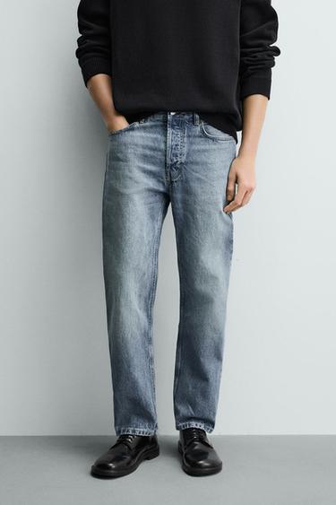 REGULAR FIT JEANS - Mid-blue by Zara