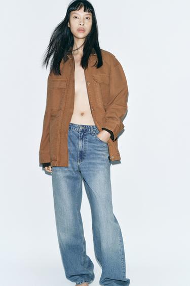 PADDED JACKET WITH CONTRAST COLLAR ZW COLLECTION - Caramel by Zara - Image 0