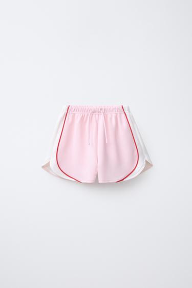 BERMUDA SHORTS WITH TRIM DETAIL AND MODAL - Pink by Zara - Image 0
