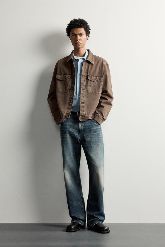 BASIC DENIM JACKET - Brown by Zara - Image 0