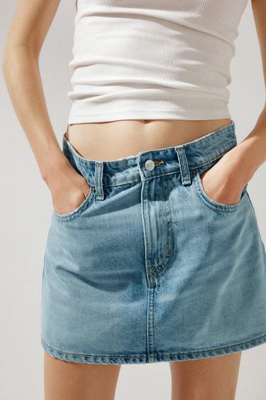 TRF DENIM SKORT - Blue by Zara