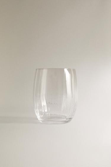 BOHEMIA CRYSTAL TUMBLER WITH LINES -  by Zara - Image 0