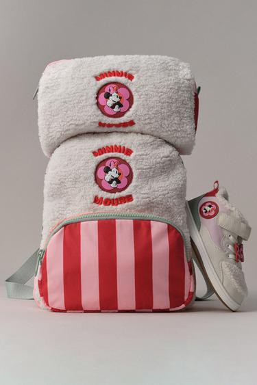 MINNIE MOUSE © DISNEY FAUX SHEARLING HIGH-TOP SNEAKERS - Ecru White by Zara