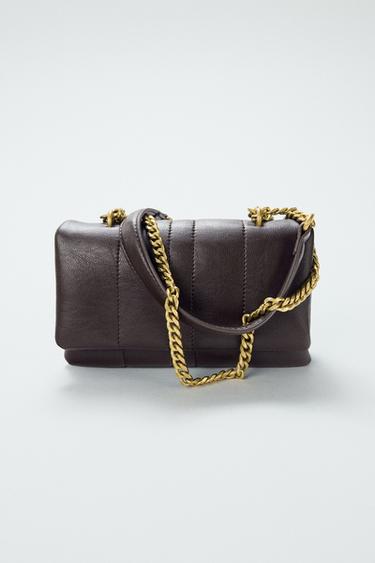 QUILTED MINI CROSSBODY BAG - Chocolate by Zara