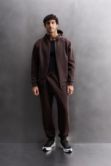 TECHNICAL ZIP-UP HOODIE TRACKSUIT - Mauve by Zara