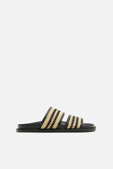 BRAIDED STRAP SANDALS - Two-tone by Zara - Image 0
