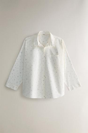 FLORAL SHIRT - Ecru by Zara - Image 0