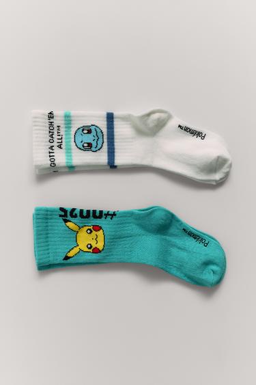 4-14 YEARS/ PACK OF 2 PIKACHU POKÉMON ™ SOCKS - Greenish by Zara