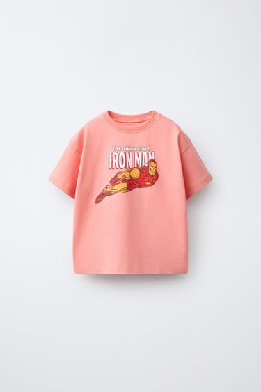 THE AVENGERS IRON MAN © MARVEL T-SHIRT - Faded pink by Zara