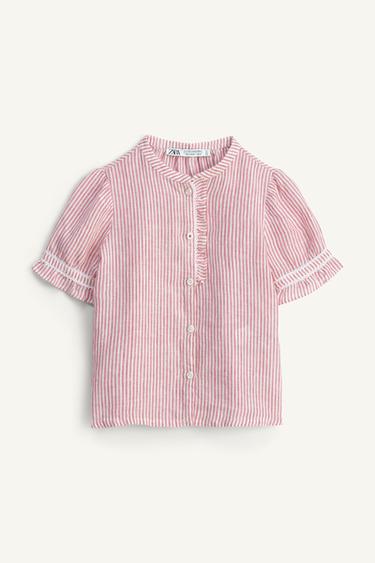LIMITED EDITION STRIPED LINEN SHIRT - striped by Zara
