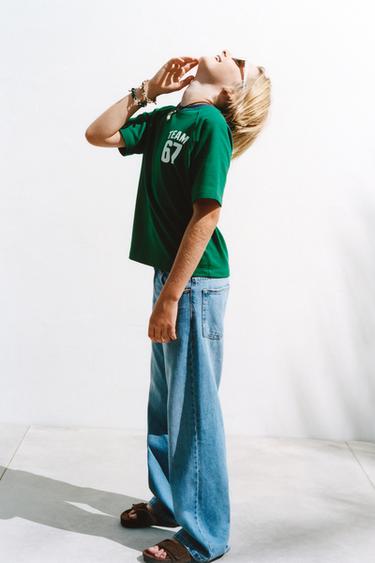 TEAM SIX SEVEN PRINTED T-SHIRT - Green by Zara