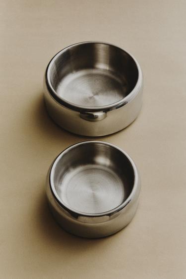 STAINLESS STEEL PET FOOD BOWL - Silver by Zara