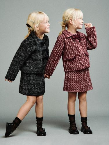 CHECKED CARDIGAN - Burgundy by Zara