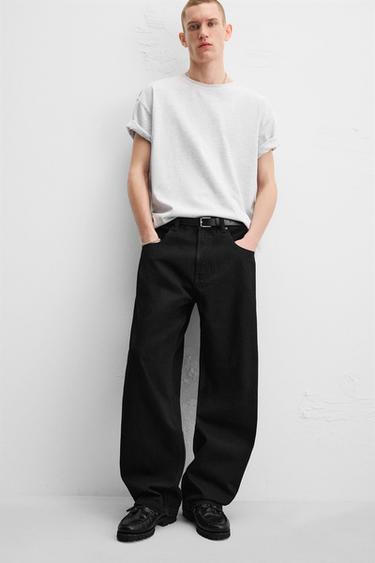 BAGGY FIT JEANS - Black by Zara