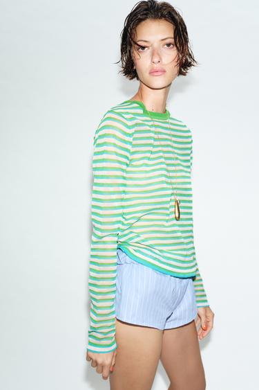 FINE KNIT STRIPED JUMPER - striped by Zara