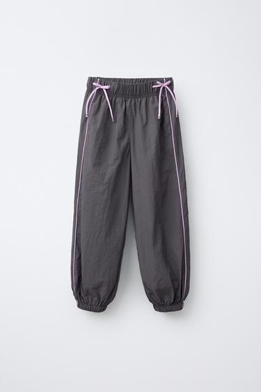TECHNICAL JOGGERS WITH BOWS - Anthracite grey by Zara