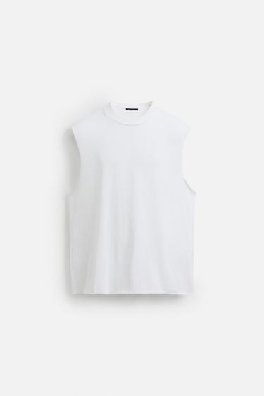 KNIT TANK TOP - White by Zara