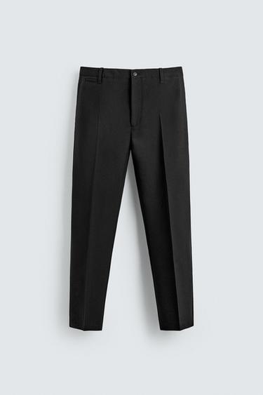 100% WOOL ORIGINS CHINO TROUSERS - Black by Zara