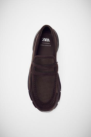PLATFORM LOAFERS - Brown by Zara