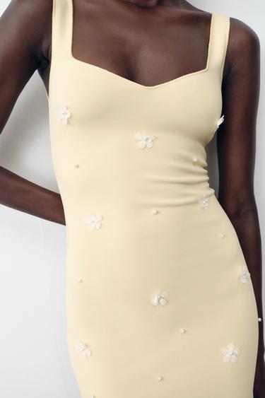 FLORAL STRETCH DRESS - Yellow by Zara