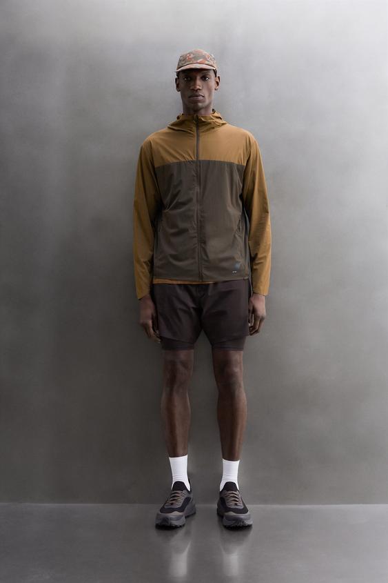TEXTURED RUNNING WINDBREAKER - Black / Brown by Zara - Image 0