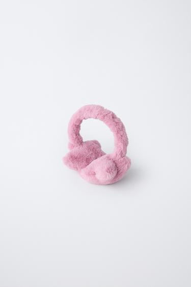STAR FAUX FUR EARMUFFS - Pink / Mauve by Zara
