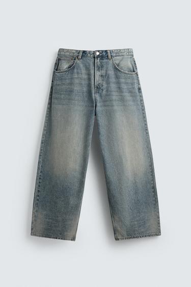 RIPPED BAGGY FIT JEANS - Blue by Zara