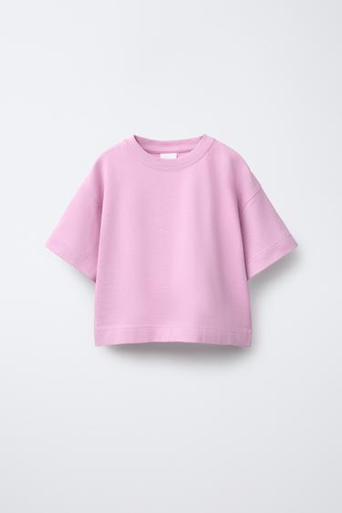 PLAIN HEAVY WEIGHT T-SHIRT - Mauve by Zara