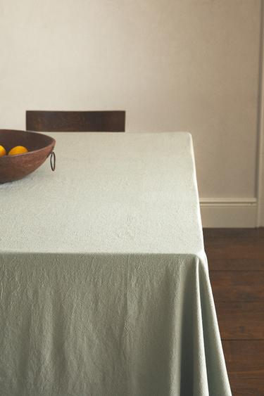 PLAIN DYED THREAD TABLECLOTH - Bluish by Zara