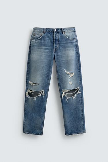 STRAIGHT FIT JEANS - Blue by Zara