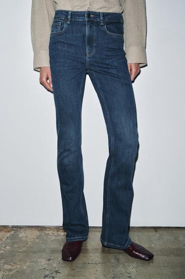ZW COLLECTION BOOTCUT HIGH-WAIST JEANS - Midnight blue by Zara