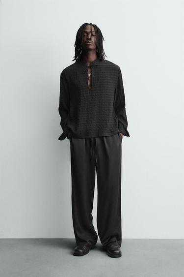 FLUID JOGGER WAIST TROUSERS - Black by Zara