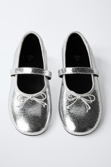 METALLIC BALLERINA - Silver by Zara