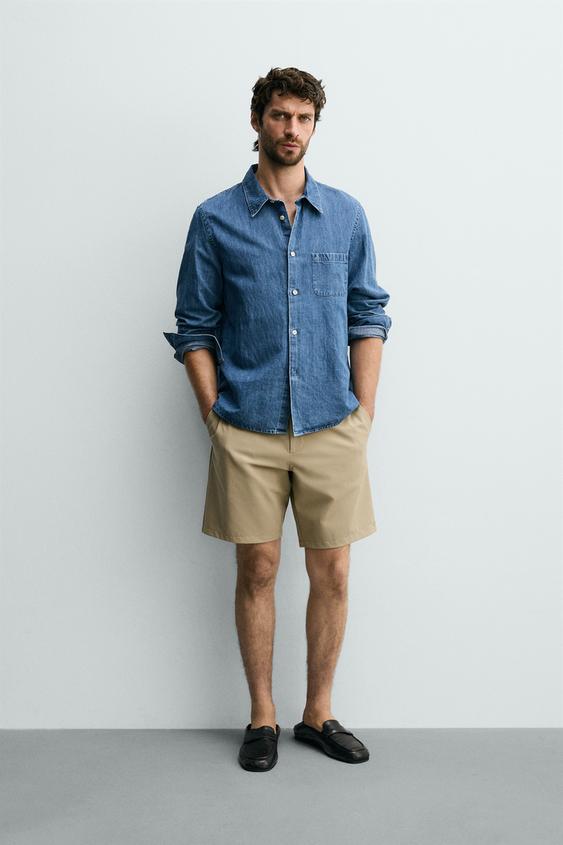 COMFORT TECHNICAL BERMUDA SHORTS - camel by Zara - Image 0