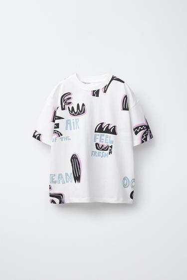 PRINTED T-SHIRT - Ecru by Zara - Image 0