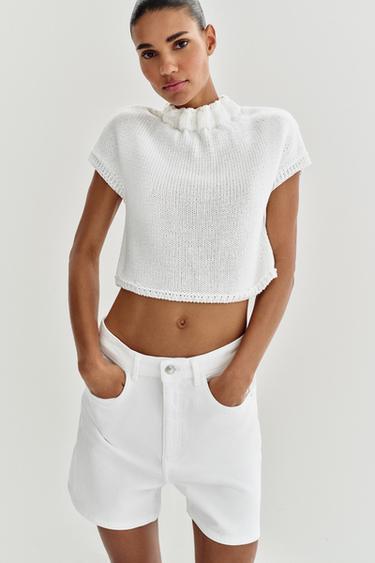 Z1975 MOM FIT SHORTS - White by Zara