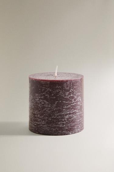 GINGERBREAD SMALL CYLINDRICAL SCENTED CANDLE - Red by Zara