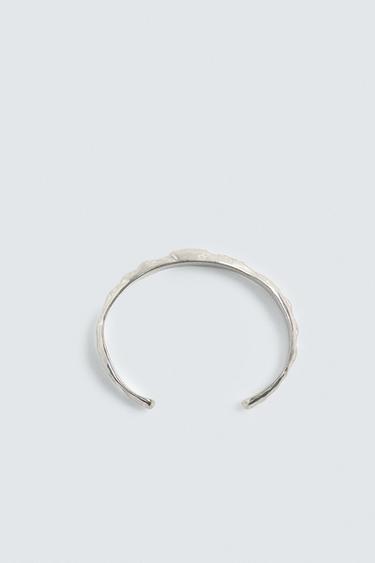IRREGULAR METAL BRACELET - Silver by Zara - Image 0