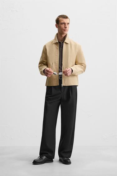 JACKET WITH BOUND SEAMS - Mid-camel by Zara - Image 0