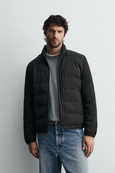 COMBINED QUILTED JACKET - Black by Zara