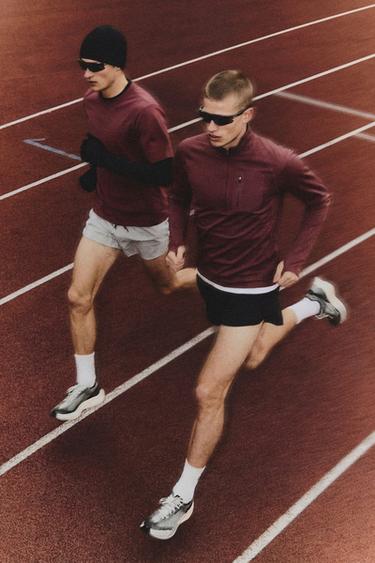 JACQUARD STRIPED WOOL BLEND T-SHIRT - Pink by Zara