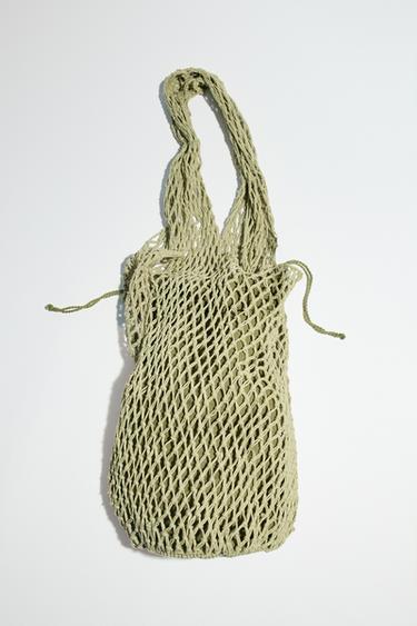 BRAIDED SHOPPER - Green by Zara