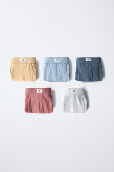 AGES 6-14/ 5-PACK OF BOXERS WITH LABEL - Multicoloured by Zara - Image 0