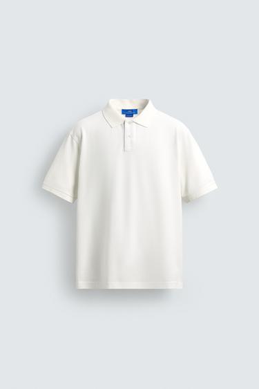 WASHED PIQUÉ POLO SHIRT AARON LEVINE X ZARA - Ecru by Zara
