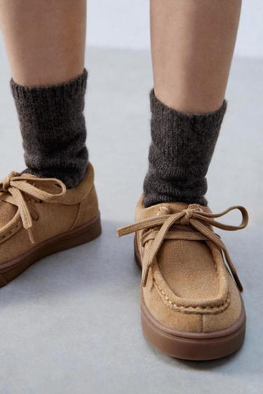 KNITTED CASHMERE SOCKS - Brown by Zara
