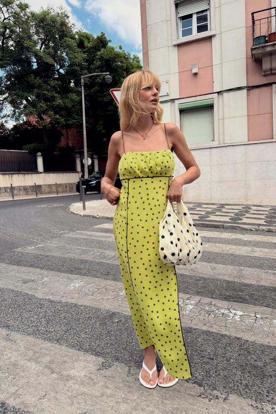 POLKA DOT MIDI DRESS - Multicoloured by Zara - Image 0