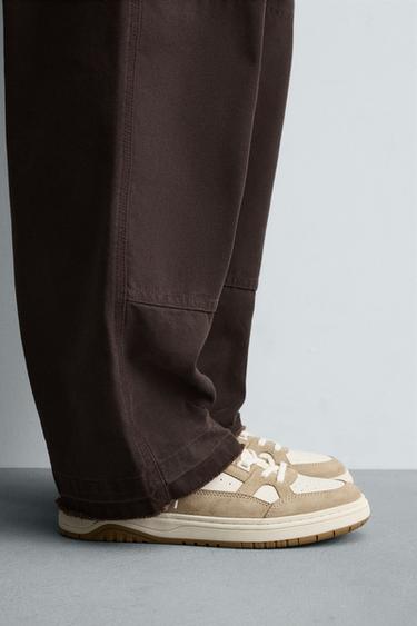 LUX BASKETBALL TRAINERS - Sand Brown by Zara