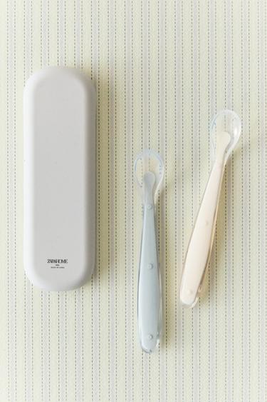 CHILDREN'S SET OF SILICONE SPOONS - Greyish by Zara