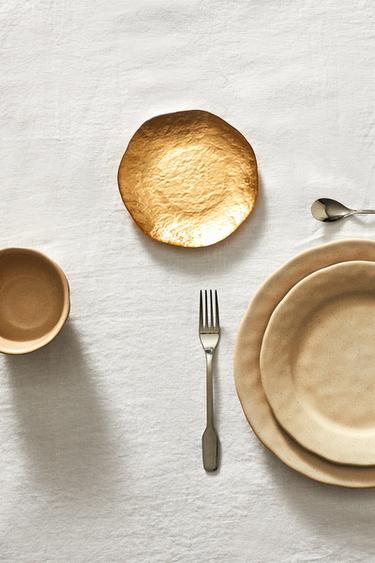 GOLD GLASS SIDE PLATE - Gold by Zara